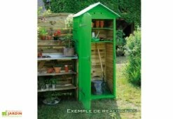 Armoire De Jardin En Bois Simia - 90 X 58 X 204 Cm 11 Armoire De Jardin En Bois Simia - 90 X 58 X 204 Cm -MON AMENAGEMENT JARDIN Soldes 0100539va