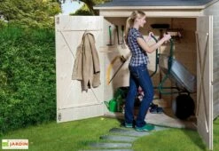 Armoire De Jardin Bois 14 Mm + Plancher Massif : 87 X 163 X 190 Cm -MON AMENAGEMENT JARDIN Soldes 361.1608.30400