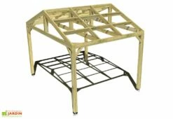 Pergola En Bois Traité Autoclave Autoportée Toit Double Pente - 3 M -MON AMENAGEMENT JARDIN Soldes 3x4 2pents pergola bois plongeant