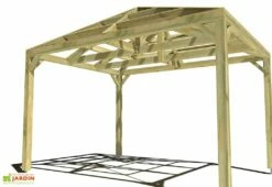 Pergola En Bois Autoportée Traité Autoclave Toit Quatre Pentes - 3 M 7 Pergola En Bois Autoportée Traité Autoclave Toit Quatre Pentes - 3 M -MON AMENAGEMENT JARDIN Soldes 3x4 4pents pergola bois