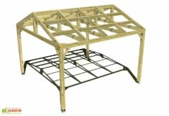 Pergola En Bois Traité Autoclave Autoportée Toit Double Pente - 4 M -MON AMENAGEMENT JARDIN Soldes 4x4 2pents pergola bois plongeant