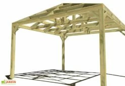 Pergola En Bois Autoportée Traité Autoclave Toit Quatre Pentes - 4 M 9 Pergola En Bois Autoportée Traité Autoclave Toit Quatre Pentes - 4 M -MON AMENAGEMENT JARDIN Soldes 4x4 4pents pergola bois