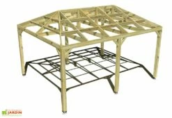 Pergola En Bois Autoportée Traité Autoclave Toit Quatre Pentes - 5 M -MON AMENAGEMENT JARDIN Soldes 5x4 4pents pergola bois plongeant