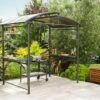 Abri Pour Barbecue En Aluminium Et Polycarbonate 150 X 240 Cm -MON AMENAGEMENT JARDIN Soldes abri barbecue 0