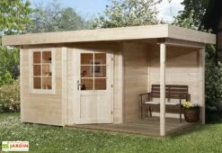 Abri Design Fides 2 (Plusieurs Tailles) 28mm 10 Abri Design Fides 2 (Plusieurs Tailles) 28mm -MON AMENAGEMENT JARDIN Soldes abri bois fides 2 brut