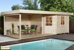 Abri Design Fides 3 (Plusieurs Tailles) 28mm 11 Abri Design Fides 3 (Plusieurs Tailles) 28mm -MON AMENAGEMENT JARDIN Soldes abri bois fides 3 brut 1