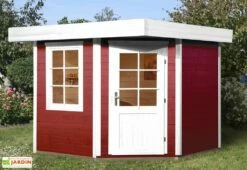 Abri Design Fides 1 (Plusieurs Tailles) 28mm -MON AMENAGEMENT JARDIN Soldes abri bois fides rouge 1