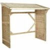 Abri Range-Bûches En Bois Traité 3 Stères Memphis 221x115x203cm -MON AMENAGEMENT JARDIN Soldes abri buches 3 steres memphis 1