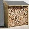 Abri Bûches En Bois (86x188x187) -MON AMENAGEMENT JARDIN Soldes abri buches bois 1