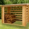 Abri-bûches Extérieur En Bois Brut 236 X 119 X 167 Cm 1 Abri-bûches Extérieur En Bois Brut 236 X 119 X 167 Cm -MON AMENAGEMENT JARDIN Soldes abri buches ferme 4 steres rb2311 1