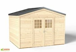 Abri De Jardin En Bois D’épicéa Brut Shelty+ 9 M² -MON AMENAGEMENT JARDIN Soldes abri chalet jardin bois