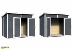 Abri De Jardin Bois 19mm Skur 4 239x181x211cm -MON AMENAGEMENT JARDIN Soldes abri de jardin bois adossable skur 4 3