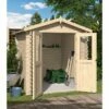Abri De Jardin En Bois D’épicéa FSC – 180 X 180 X 214 Cm -MON AMENAGEMENT JARDIN Soldes abri de jardin bois avec double porte