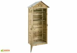 Armoire De Jardin En Bois Simia - 90 X 58 X 204 Cm 9 Armoire De Jardin En Bois Simia - 90 X 58 X 204 Cm -MON AMENAGEMENT JARDIN Soldes abri de jardin bois simia jardipolys 1