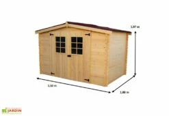 Abri De Jardin Bois 20 Mm (188x310x197cm) -MON AMENAGEMENT JARDIN Soldes abri habrita dimensions