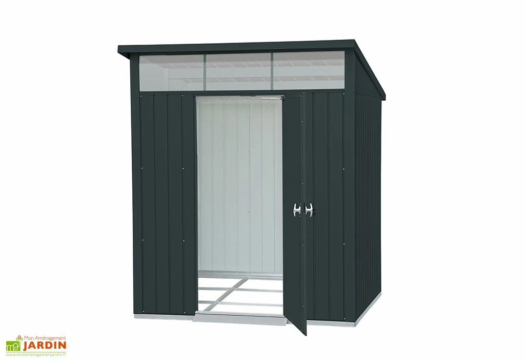Abri De Jardin En Acier Galvanisé Duramax Modern 4 M² Gris Anthracite 4 Abri De Jardin En Acier Galvanisé Duramax Modern 4 M² Gris Anthracite – Image 2