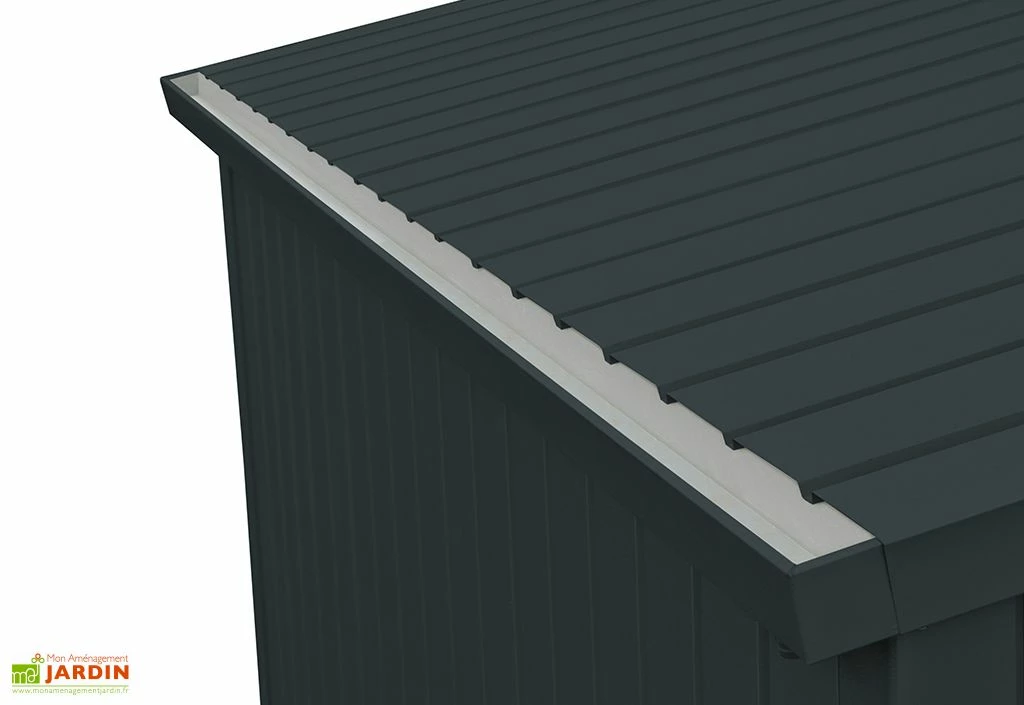 Abri De Jardin En Acier Galvanisé Duramax Modern 4 M² Gris Anthracite 8 Abri De Jardin En Acier Galvanisé Duramax Modern 4 M² Gris Anthracite – Image 6