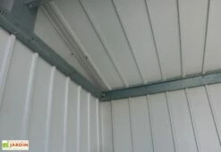 Abri De Jardin En Acier Galvanisé Duramax Modern 4 M² Gris Silver -MON AMENAGEMENT JARDIN Soldes abri jardin acier galvanise duramax modern 6x5 gris 3