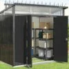 Abri De Jardin En Acier Galvanisé Duramax Modern 4,5 M² -MON AMENAGEMENT JARDIN Soldes abri jardin acier galvanise duramax modern anthracite