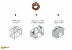 Abri De Jardin Acier Galvanisé Taupe Marron 197 X 243 Cm 4,79 M² -MON AMENAGEMENT JARDIN Soldes abri jardin acier galvanise marron beige tbsl 2