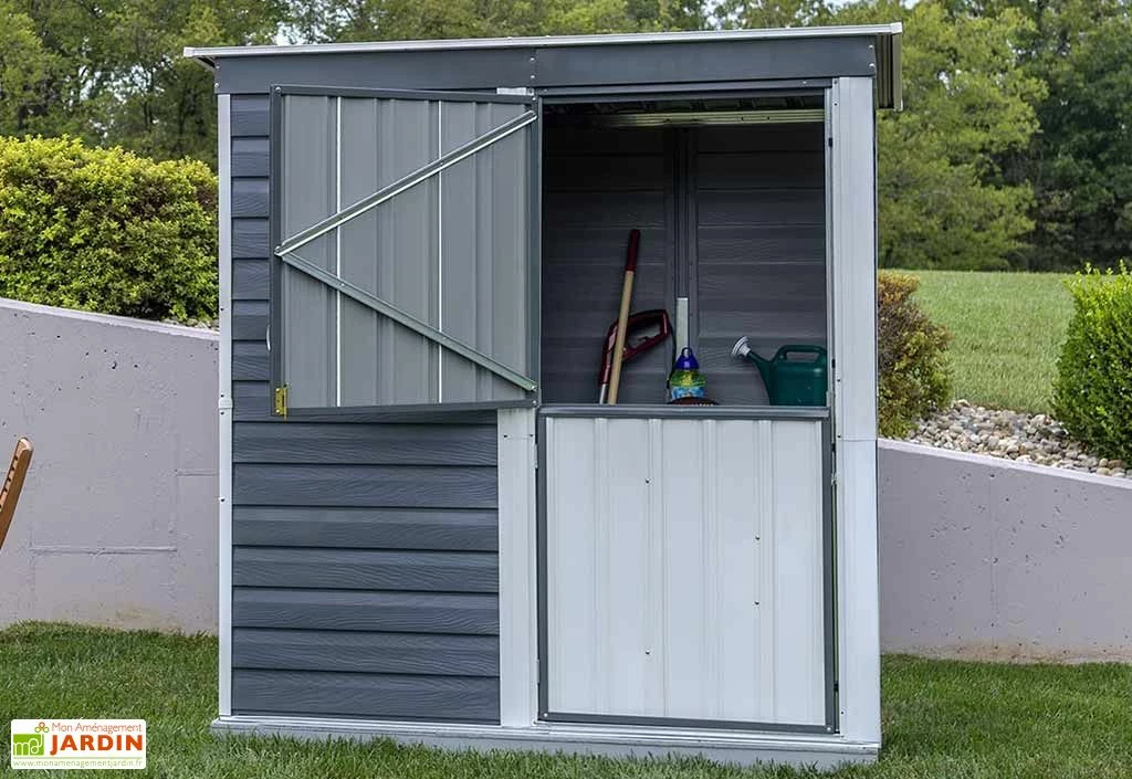 Remise De Jardin En Acier Galvanisé 203 X 116 Cm 6 Remise De Jardin En Acier Galvanisé 203 X 116 Cm – Image 4
