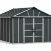Abri De Jardin En Polycarbonate Et Aluminium Yukon 11 M² -MON AMENAGEMENT JARDIN Soldes abri jardin alu pvc gris yukon 705159 palram