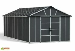 Abri De Jardin En Polycarbonate Et Aluminium Yukon 20 M² - Gris