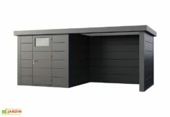 Abri De Jardin En Métal Avec Auvent Lounge – 12,5 M² 12 Abri De Jardin En Métal Avec Auvent Lounge – 12,5 M² -MON AMENAGEMENT JARDIN Soldes abri jardin auvent droite lounge anthracite
