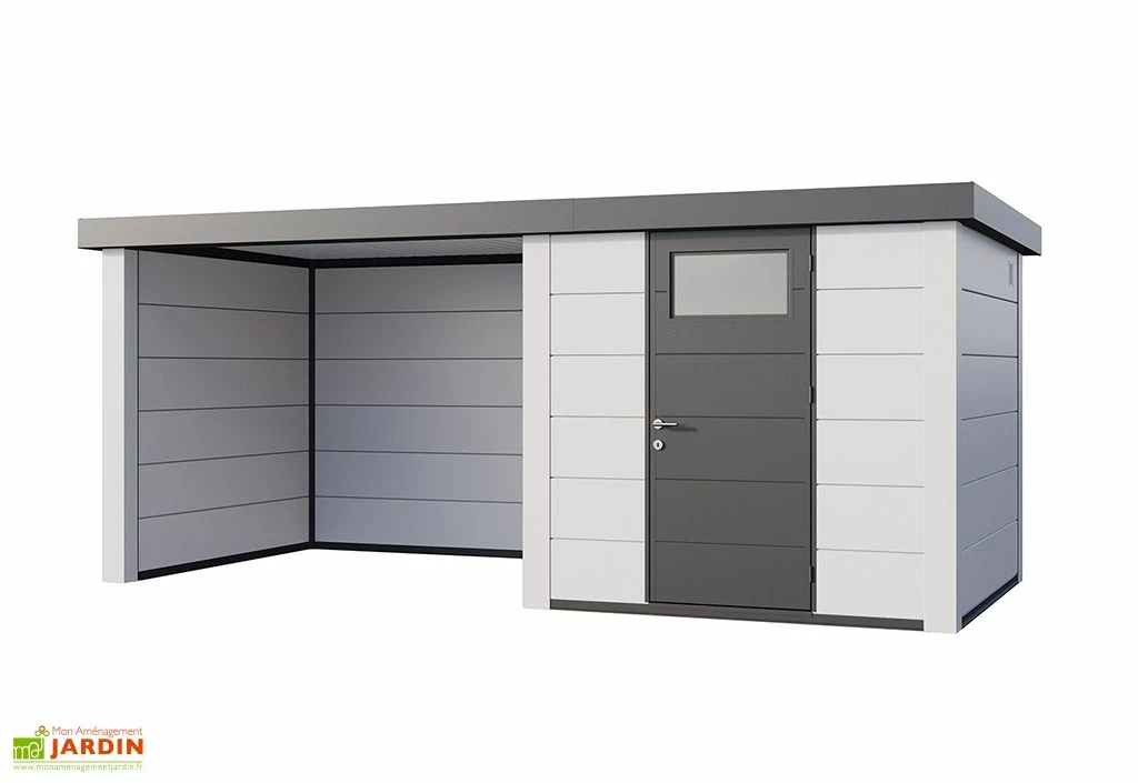 Abri De Jardin En Métal Avec Auvent Lounge – 12,5 M² 6 Abri De Jardin En Métal Avec Auvent Lounge – 12,5 M² – Image 4