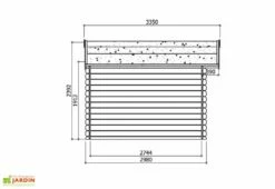 Solid Abri De Jardin Bois Chimay 28 Mm (358x298) Traité En Option -MON AMENAGEMENT JARDIN Soldes abri jardin bois 28 mm 3 2
