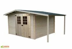 Abri De Jardin Avec Bûcher En Bois D'Epicéa Brut Vendée 13 M²