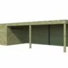 Abri De Jardin En Bois Traité Autoclave Avec Auvent - 26,8 M²