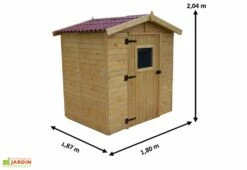 Abri De Jardin En Bois Eden 2,56 M² Ep. 16mm + Plancher -MON AMENAGEMENT JARDIN Soldes abri jardin bois brut habrita 160x160cm