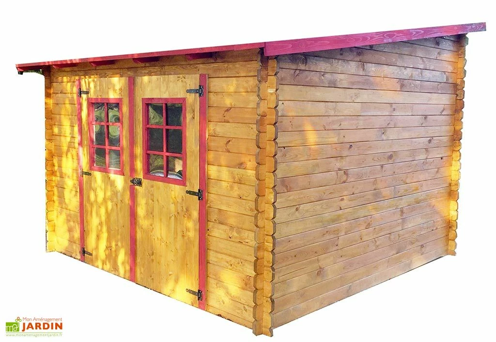 Abri De Jardin En Bois Avec Toiture 1 Pente 300x300cm (Sens Au Choix) 6 Abri De Jardin En Bois Avec Toiture 1 Pente 300x300cm (Sens Au Choix) – Image 4