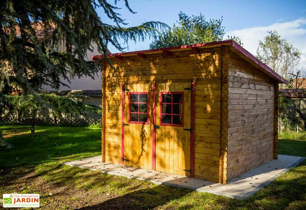 Abri De Jardin En Bois Avec Toiture 1 Pente 300x300cm (Sens Au Choix) 4 Abri De Jardin En Bois Avec Toiture 1 Pente 300x300cm (Sens Au Choix) – Image 2