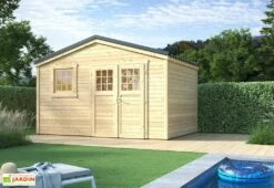 Abri De Jardin En Bois D’Épicéa Brut Shelty+ 11 M² 7 Abri De Jardin En Bois D’Épicéa Brut Shelty+ 11 M² -MON AMENAGEMENT JARDIN Soldes abri jardin bois chalet