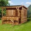 Abri De Jardin Bois Nature 3 Western (180x240cm) 2 Abri De Jardin Bois Nature 3 Western (180x240cm) -MON AMENAGEMENT JARDIN Soldes abri jardin bois chalet western weka