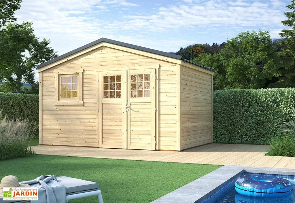 Abri De Jardin En Bois D’Épicéa Brut Shelty+ 11 M² 4 Abri De Jardin En Bois D’Épicéa Brut Shelty+ 11 M² – Image 2