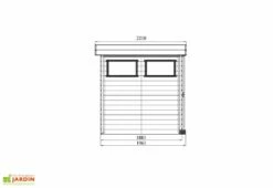 Solid Abri De Jardin Bois Lund 19 Mm (267x188) -MON AMENAGEMENT JARDIN Soldes abri jardin bois cube 3