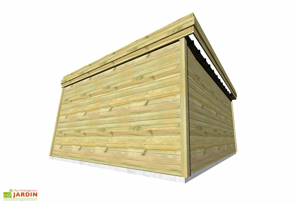 Abri De Jardin En Bois De Pin Traité Et Toiture Bac Acier – 17,64 M² 4 Abri De Jardin En Bois De Pin Traité Et Toiture Bac Acier – 17,64 M² – Image 2
