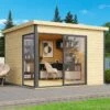Abri De Jardin En Bois D’épicéa Brut Domeo 1 Plus (9 M²) -MON AMENAGEMENT JARDIN Soldes abri jardin bois domeo 1 plus