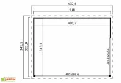 Abri De Jardin En Bois D’épicéa Brut Domeo 4 Plus (13 M²) -MON AMENAGEMENT JARDIN Soldes abri jardin bois domeo 4 plus