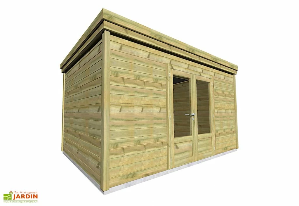 Abri De Jardin En Bois De Pin Traité Et Toiture Bac Acier – 10,5 M² 3 Abri De Jardin En Bois De Pin Traité Et Toiture Bac Acier – 10,5 M²