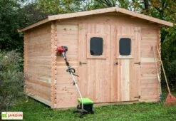 Abri De Jardin En Bois Douglas 28 Mm – 10,89 M² : 3,25 X 3,35 M