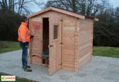 Abri De Jardin En Bois Douglas 20 Mm – 4,71 M² : 2,31 X 2,04 M -MON AMENAGEMENT JARDIN Soldes abri jardin bois douglas habrita 20mm