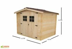 Abri De Jardin En Bois D’Épicéa Brut 6 M² 7 Abri De Jardin En Bois D’Épicéa Brut 6 M² -MON AMENAGEMENT JARDIN Soldes abri jardin bois epicea 6 16 m