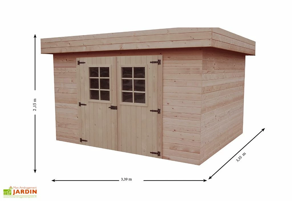 Abri De Jardin En Bois D’Épicéa Brut 11 M² 5 Abri De Jardin En Bois D’Épicéa Brut 11 M² – Image 3