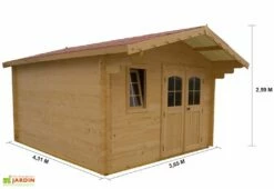 Abri De Jardin En Bois D’Épicéa Brut 15 M² -MON AMENAGEMENT JARDIN Soldes abri jardin bois epicea brut 15 m 1