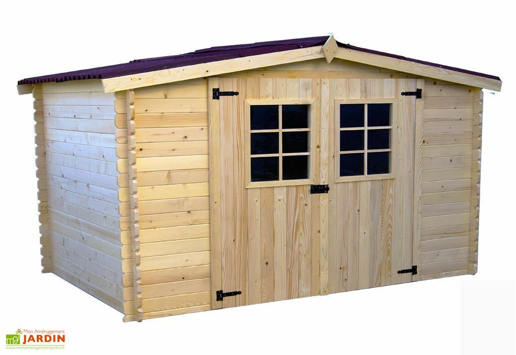 Abri De Jardin En Bois D’Épicéa Brut 9 M² 4 Abri De Jardin En Bois D’Épicéa Brut 9 M² – Image 2