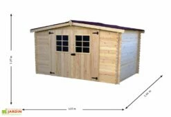 Abri De Jardin En Bois D’Épicéa Brut 9 M² 7 Abri De Jardin En Bois D’Épicéa Brut 9 M² -MON AMENAGEMENT JARDIN Soldes abri jardin bois epicea brut 9 m